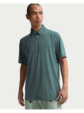 Men’s VELOCITY NIKE DRI-FIT golf polo size Large
Malachite/College Navy/White